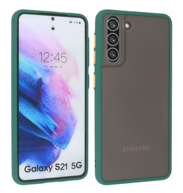 BAOHU Samsung Galaxy S21 Hoesje Hard Case Backcover Telefoonhoesje Donker Groen