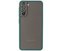 BAOHU Hoesje Geschikt voor de Samsung Galaxy S21 - Hard Case Backcover Telefoonhoesje - Donker Groen