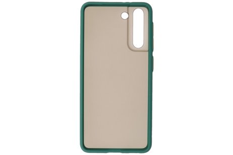 BAOHU Hoesje Geschikt voor de Samsung Galaxy S21 - Hard Case Backcover Telefoonhoesje - Donker Groen