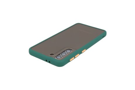 BAOHU Hoesje Geschikt voor de Samsung Galaxy S21 - Hard Case Backcover Telefoonhoesje - Donker Groen