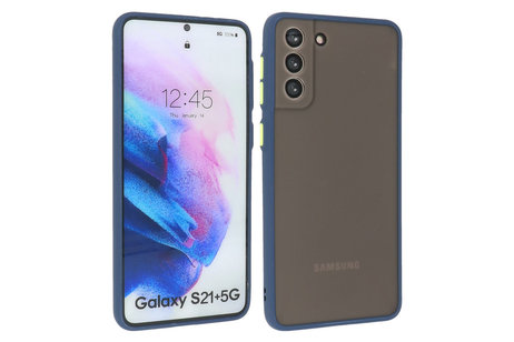 BAOHU Hoesje Geschikt voor de Samsung Galaxy S21 Plus - Hard Case Backcover Telefoonhoesje - Blauw