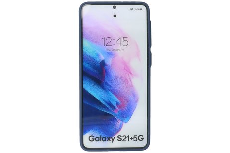 BAOHU Hoesje Geschikt voor de Samsung Galaxy S21 Plus - Hard Case Backcover Telefoonhoesje - Blauw