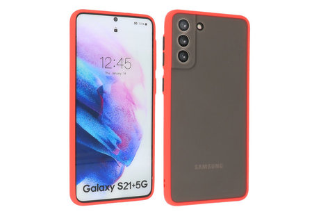 BAOHU Hoesje Geschikt voor de Samsung Galaxy S21 Plus - Hard Case Backcover Telefoonhoesje - Rood