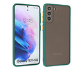 BAOHU Hoesje Geschikt voor de Samsung Galaxy S21 Plus - Hard Case Backcover Telefoonhoesje - Donker Groen