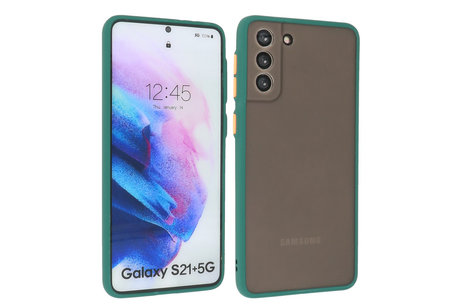 Samsung Galaxy S21 Plus Hoesje Hard Case Backcover Telefoonhoesje Donker Groen