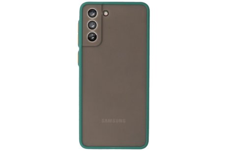 BAOHU Hoesje Geschikt voor de Samsung Galaxy S21 Plus - Hard Case Backcover Telefoonhoesje - Donker Groen