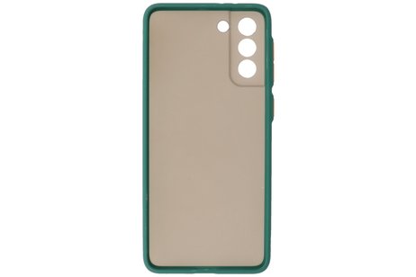 BAOHU Hoesje Geschikt voor de Samsung Galaxy S21 Plus - Hard Case Backcover Telefoonhoesje - Donker Groen