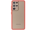 BAOHU Hoesje Geschikt voor de Samsung Galaxy S21 Ultra - Hard Case Backcover Telefoonhoesje - Rood