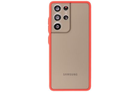 Samsung Galaxy S21 Ultra Hoesje Hard Case Backcover Telefoonhoesje Rood