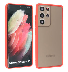 BAOHU Samsung Galaxy S21 Ultra Hoesje Hard Case Backcover Telefoonhoesje Rood