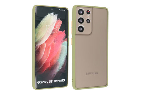 Samsung Galaxy S21 Ultra Hoesje Hard Case Backcover Telefoonhoesje Groen