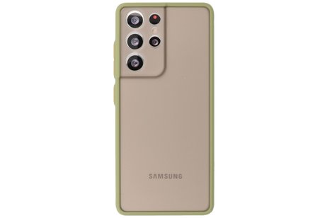 Samsung Galaxy S21 Ultra Hoesje Hard Case Backcover Telefoonhoesje Groen