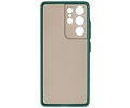 Samsung Galaxy S21 Ultra Hoesje Hard Case Backcover Telefoonhoesje Donker Groen