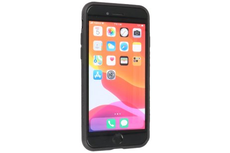 BAOHU BAOHU - Lederen Hoesje Backcover - Geschikt voor iPhone SE 2020 - iPhone 8 - iPhone 7 - Zwart