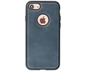 BAOHU BAOHU - Lederen Hoesje Backcover - Geschikt voor iPhone SE 2020 - iPhone 8 - iPhone 7 - Navy