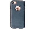 BAOHU - Lederen Hoesje Backcover - Geschikt voor iPhone SE 2020 - iPhone 8 - iPhone 7 - Navy