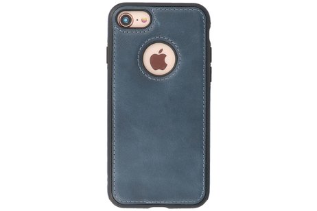 BAOHU - Lederen Hoesje Backcover - Geschikt voor iPhone SE 2020 - iPhone 8 - iPhone 7 - Navy