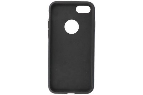 BAOHU BAOHU - Lederen Hoesje Backcover - Geschikt voor iPhone SE 2020 - iPhone 8 - iPhone 7 - Navy