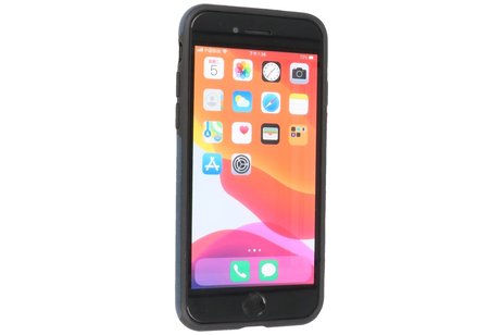 BAOHU BAOHU - Lederen Hoesje Backcover - Geschikt voor iPhone SE 2020 - iPhone 8 - iPhone 7 - Navy