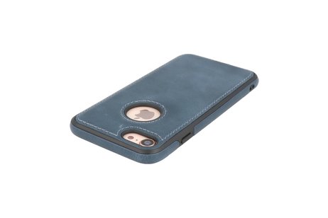 BAOHU BAOHU - Lederen Hoesje Backcover - Geschikt voor iPhone SE 2020 - iPhone 8 - iPhone 7 - Navy