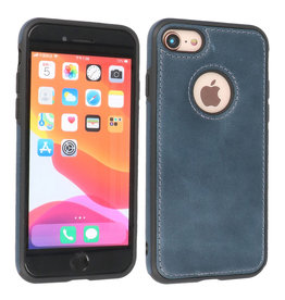 BAOHU BAOHU Lederen Hoesje Backcover iPhone SE 2020 Navy