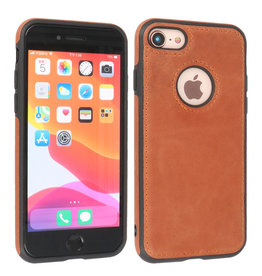 BAOHU BAOHU Lederen Hoesje Backcover iPhone SE 2020 Cognac
