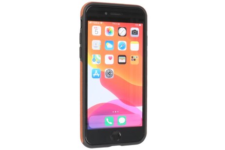 BAOHU BAOHU - Lederen Hoesje Backcover - Geschikt voor iPhone SE 2020 - iPhone 8 - iPhone 7 - Cognac