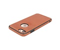 BAOHU BAOHU - Lederen Hoesje Backcover - Geschikt voor iPhone SE 2020 - iPhone 8 - iPhone 7 - Cognac