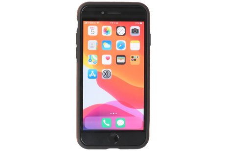 BAOHU BAOHU - Lederen Hoesje Backcover - Geschikt voor iPhone SE 2020 - iPhone 8 - iPhone 7 - Mocca