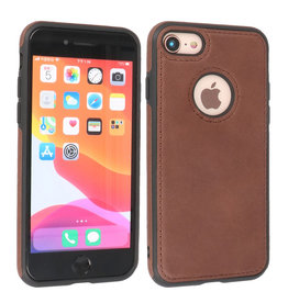 BAOHU BAOHU Lederen Hoesje Backcover iPhone SE 2020 Mocca