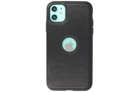 BAOHU BAOHU - Lederen Hoesje Backcover - Geschikt voor iPhone 11 - Zwart
