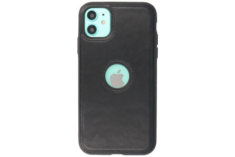 BAOHU - Lederen Hoesje Backcover - Geschikt voor iPhone 11 - Zwart