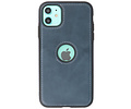 BAOHU BAOHU - Lederen Hoesje Backcover - Geschikt voor iPhone 11 - Navy