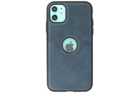 BAOHU - Lederen Hoesje Backcover - Geschikt voor iPhone 11 - Navy