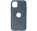 BAOHU BAOHU - Lederen Hoesje Backcover - Geschikt voor iPhone 11 - Navy