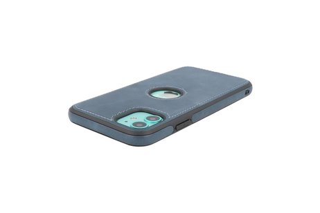 BAOHU - Lederen Hoesje Backcover - Geschikt voor iPhone 11 - Navy