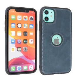 BAOHU BAOHU Lederen Hoesje Backcover iPhone 11 Navy