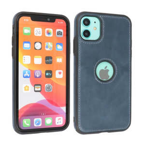 BAOHU - Lederen Hoesje Backcover - Geschikt voor iPhone 11 - Navy