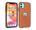BAOHU BAOHU - Lederen Hoesje Backcover - Geschikt voor iPhone 11 - Cognac