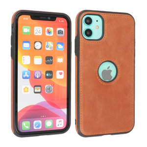 BAOHU - Lederen Hoesje Backcover - Geschikt voor iPhone 11 - Cognac