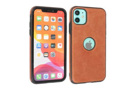 BAOHU - Lederen Hoesje Backcover - Geschikt voor iPhone 11 - Cognac