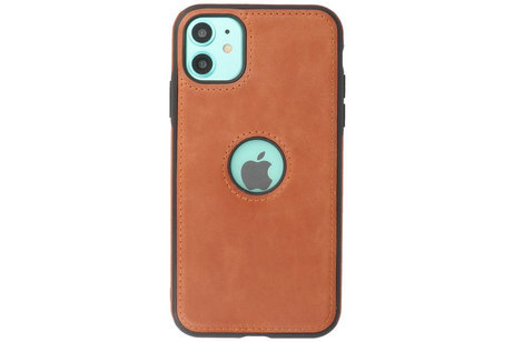 BAOHU - Lederen Hoesje Backcover - Geschikt voor iPhone 11 - Cognac