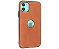 BAOHU - Lederen Hoesje Backcover - Geschikt voor iPhone 11 - Cognac