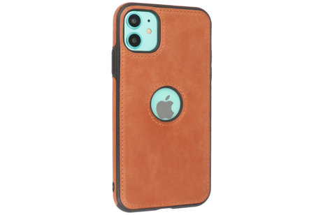 BAOHU BAOHU - Lederen Hoesje Backcover - Geschikt voor iPhone 11 - Cognac