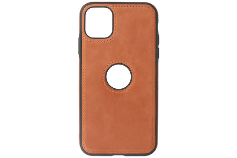 BAOHU BAOHU - Lederen Hoesje Backcover - Geschikt voor iPhone 11 - Cognac