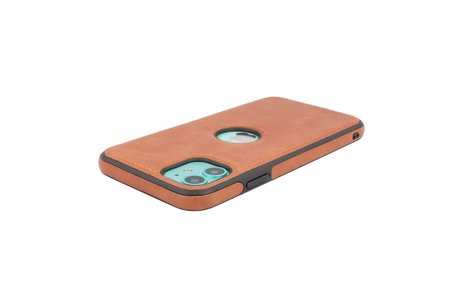 BAOHU BAOHU - Lederen Hoesje Backcover - Geschikt voor iPhone 11 - Cognac