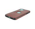 BAOHU BAOHU - Lederen Hoesje Backcover - Geschikt voor iPhone 11 - Mocca