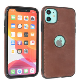 BAOHU BAOHU Lederen Hoesje Backcover iPhone 11 Mocca