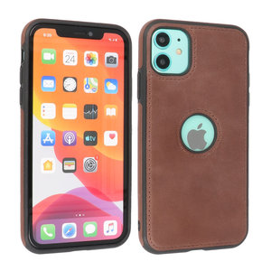 BAOHU BAOHU - Lederen Hoesje Backcover - Geschikt voor iPhone 11 - Mocca