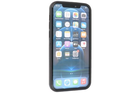 BAOHU BAOHU - Lederen Hoesje Backcover - Geschikt voor iPhone 12 - iPhone 12 Pro - Zwart